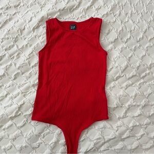 GAP Red Sleeveless Bodysuit